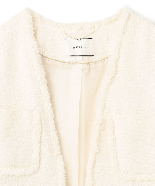 BEIGE， DAHLIA / ツイードジレ Ecru