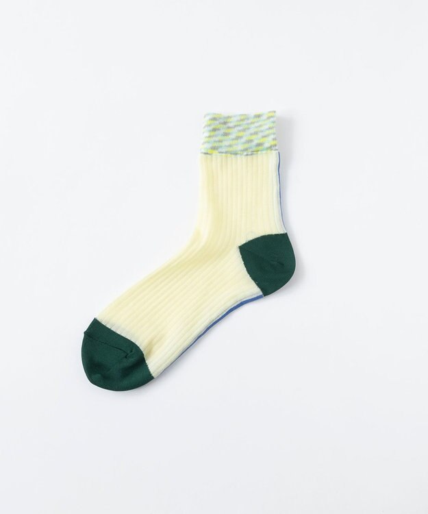 TRICOTE KASURI RIB SOCKS／かすりリブソックス 52YELLOW