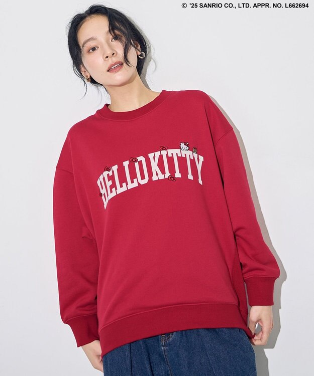 ANY 【ハローキティ×ANY】ロゴスウェット レッド