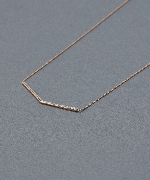 Phoebe 〈金属アレルギー対応〉バランスラインネックレス シャンパンゴールド