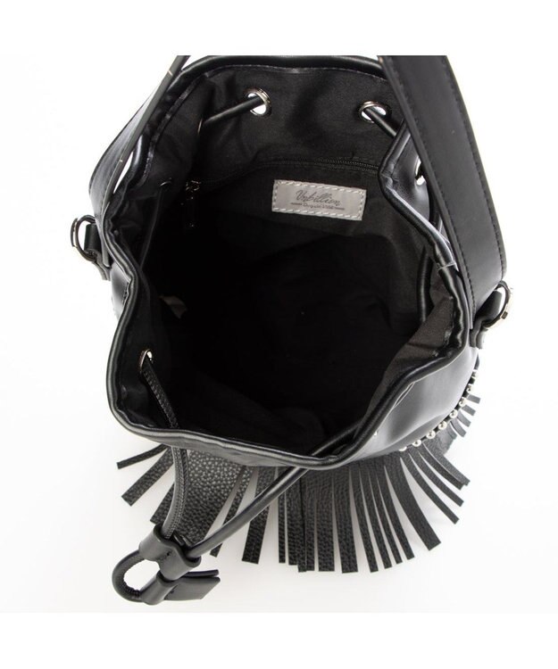 UNBILLION カシュカシュ cachecache / ボールチェーンポイントタッセルドロストショルダー ブラック