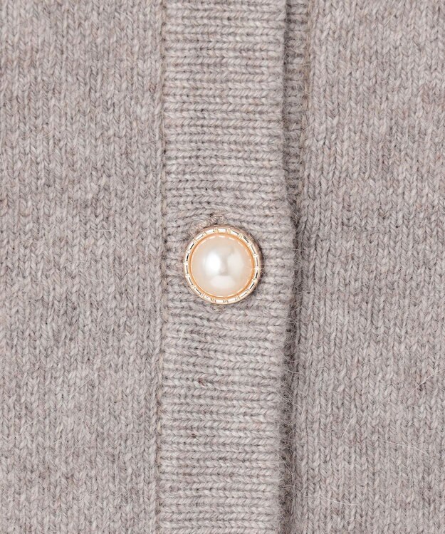 ANY SIS 【洗える】アンゴラフォックスブレンドニット ジャケット グレージュ