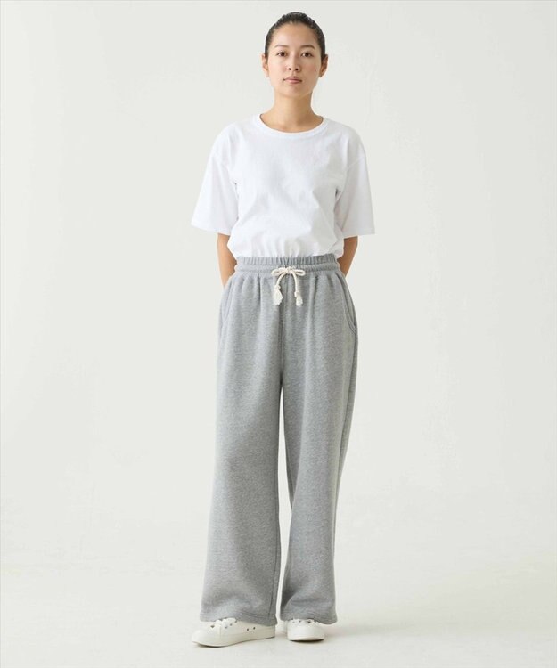 caqu ワイドシルエット スウェットパンツ gray