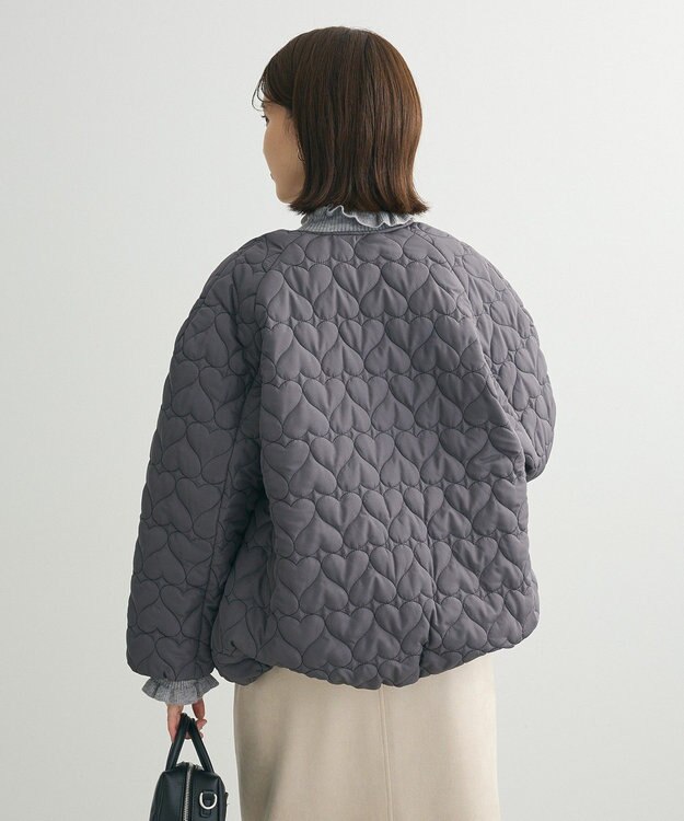 Green Parks ・ｓｗｉｎｇ　ｂｙ　ハートキルトコクーンブルゾン Charcoal Gray