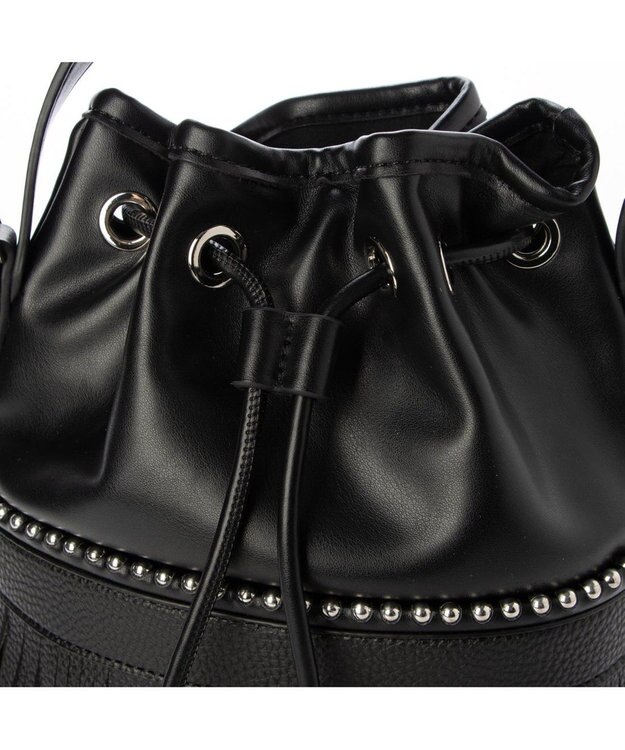 UNBILLION カシュカシュ cachecache / ボールチェーンポイントタッセルドロストショルダー ブラック