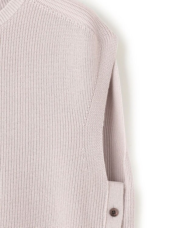 23区 L 【洗える】コットンギマ ニット ベスト ライトグレー系