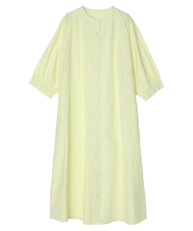 Green Parks Ｉ　切替ロングシャツワンピース Yellow