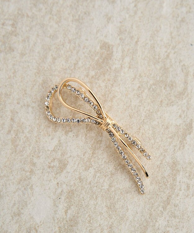 YECCA VECCA ノットリボンブローチ Gold