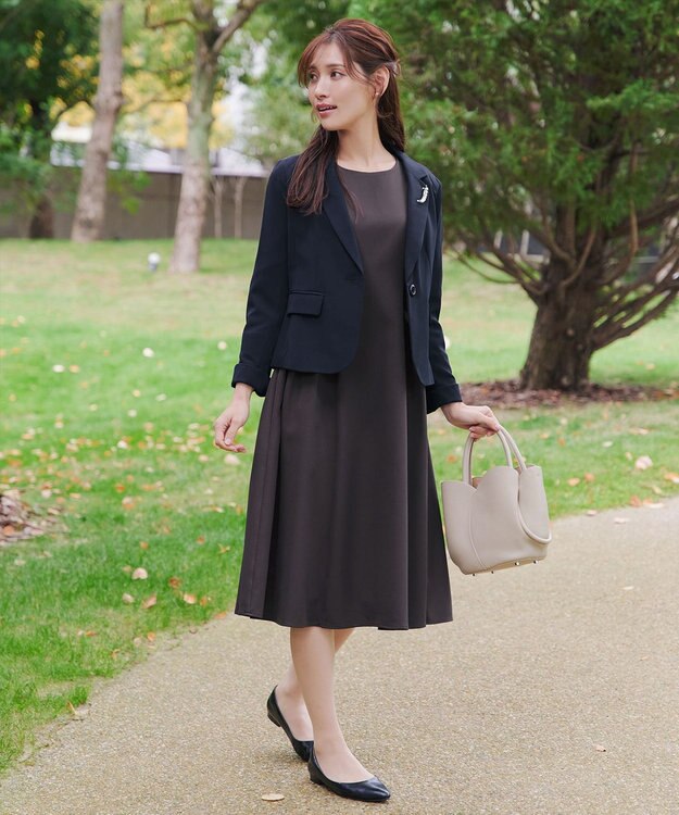 Tiaclasse 【XSサイズ追加・新色追加】サイドフラップワンピース チャコールグレー