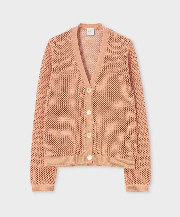 Paul Smith 【洗える】ドライ メッシュ カーディガン コーラル