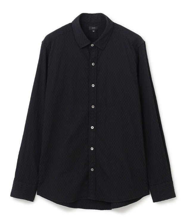 JOSEPH HOMME アロージャガードストレッチ　レギュラーカラーシャツ ブラック系