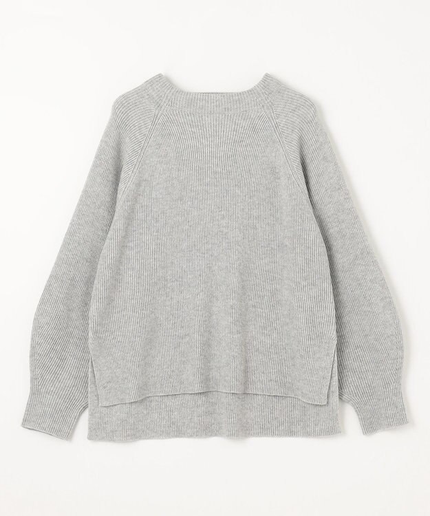 ANY ウールブレンドバルーンスリーブニット グレー