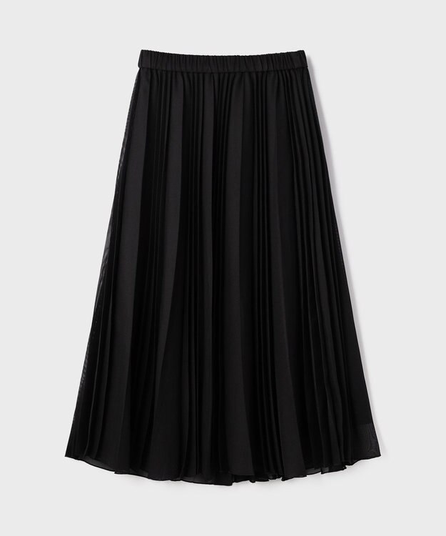 GRACE CONTINENTAL メッシュプリーツスカート ブラック