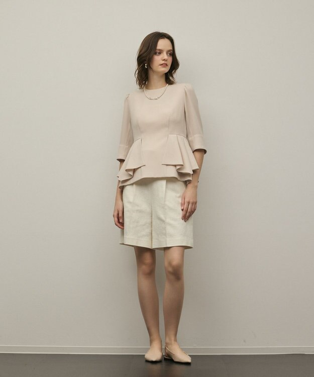 GRACE CONTINENTAL ツイードタックショートパンツ キナリ