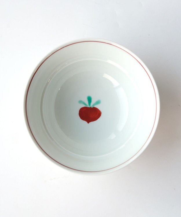 たち吉 【たち吉】おてがる丼赤絵かぶら〈１個〉波佐見焼 ホワイト×レッド