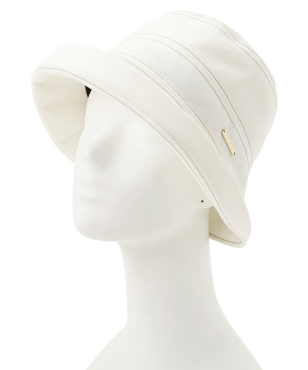 【専用】【新品】FURLA（フルラ）カラースティッチ　ハット ベージュ　帽子 洗える】FURLA(フルラ) カラーステッチななめはぎブルトンハット