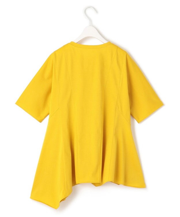 ICB 【洗える】ブラウスライクジャージー ハンカチーフヘムカットソー デイジー系