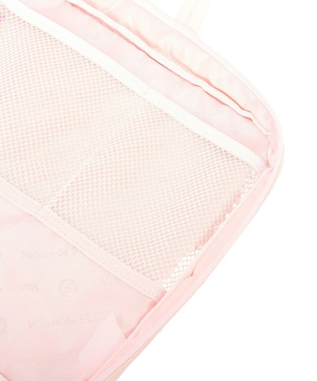 Maison de FLEUR リボン柄キルティングPCケース Pink