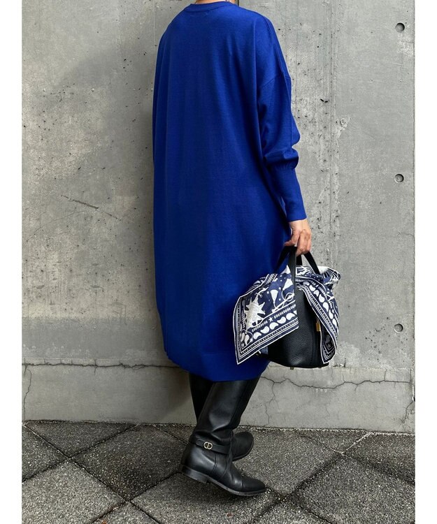 Green Parks オーバーサイズニットワンピース Blue