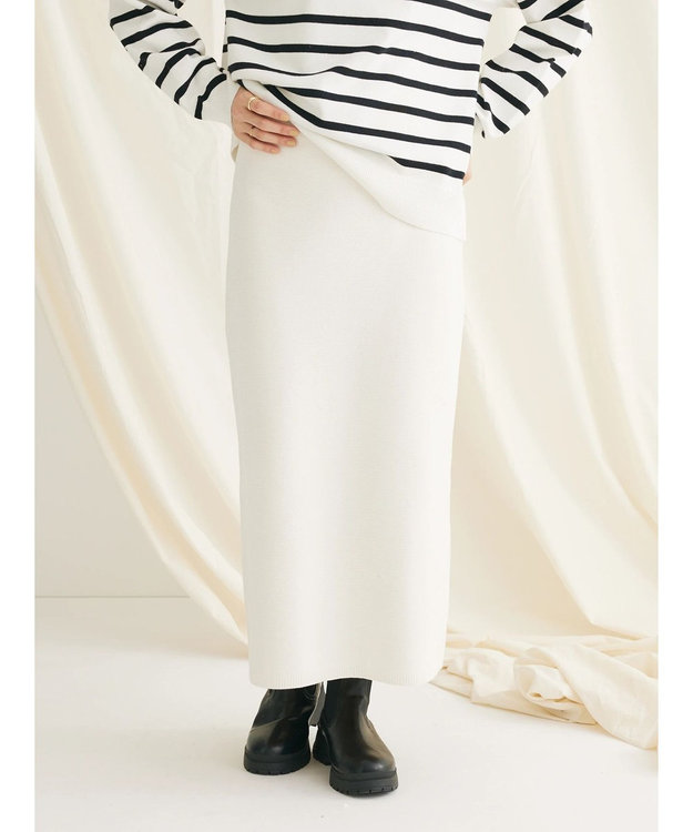 CRAFT STANDARD BOUTIQUE シェニールヤーンニットスカート Ivory