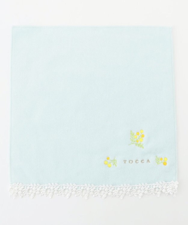TOCCA BRING HAPPINESS LACE TOWELCHIEF レースタオルハンカチ スカイブルー系