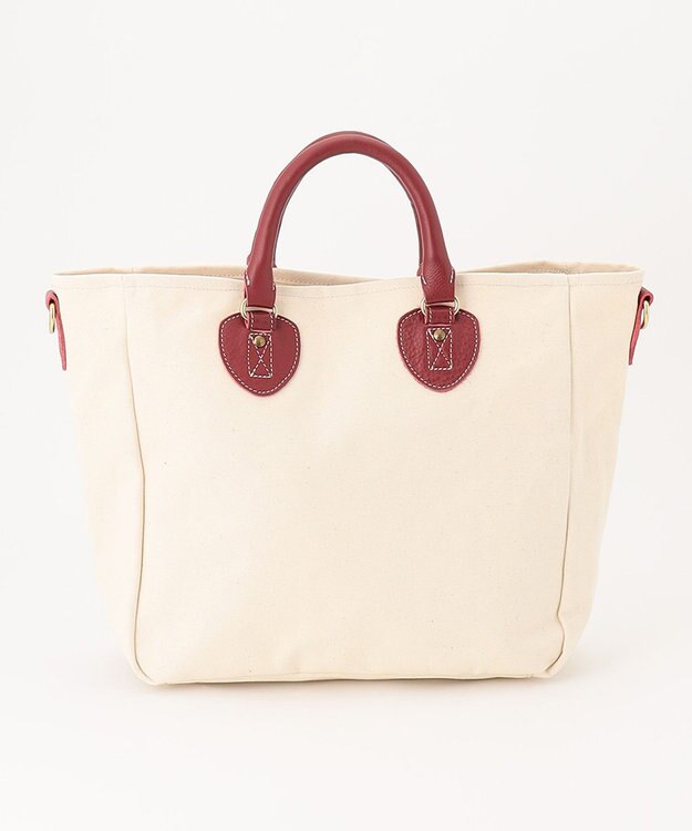 UNBILLION Otias 8号キャンバスシュリンクレザートートバッグ レッド