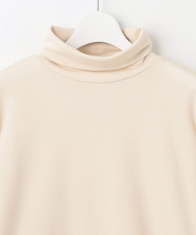 自由区 S 【洗える】ビンテージパールタートルネック カットソー ベージュ系