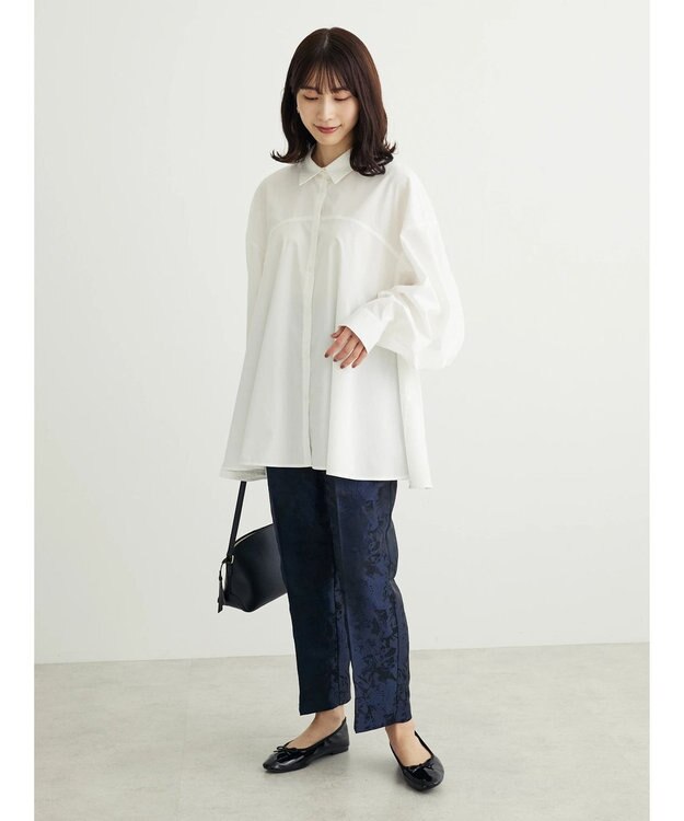 Green Parks ・ｆｕｒｒｙ　ｒａｔｅ　変形キリカエシャツチュニック Off White