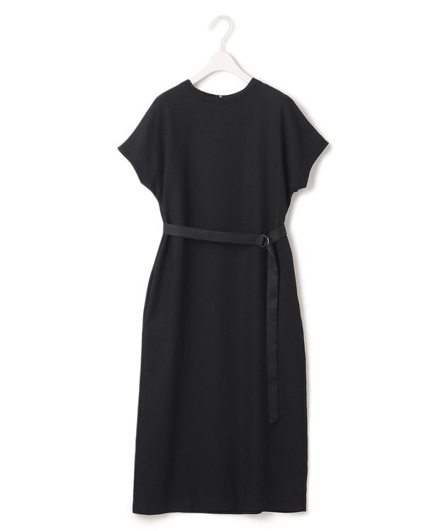 ICB 【接触冷感・UVケア・速乾・洗える】FluidBackSatin ワンピース ブラック系