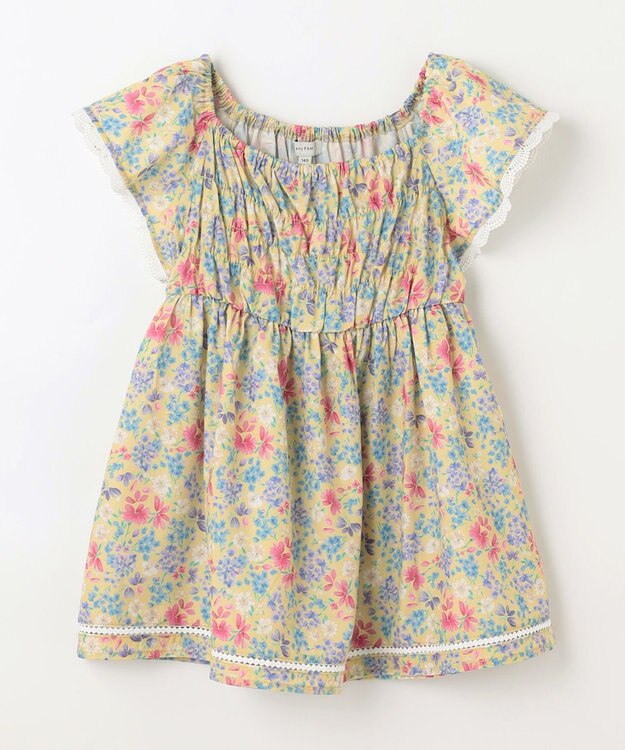 ANY KIDS 花柄 ブラウス イエロー系花柄