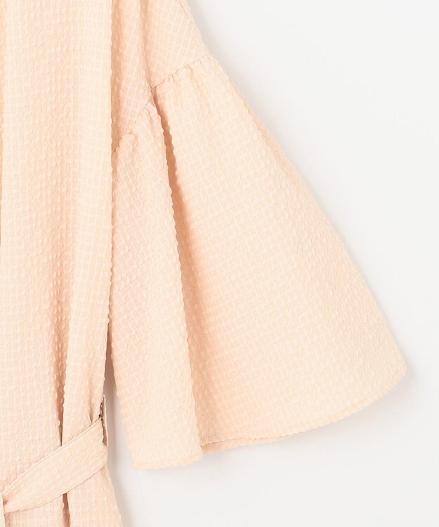 #Newans 【優木まおみさんコラボ】Vネックガウンワンピース ピンク系