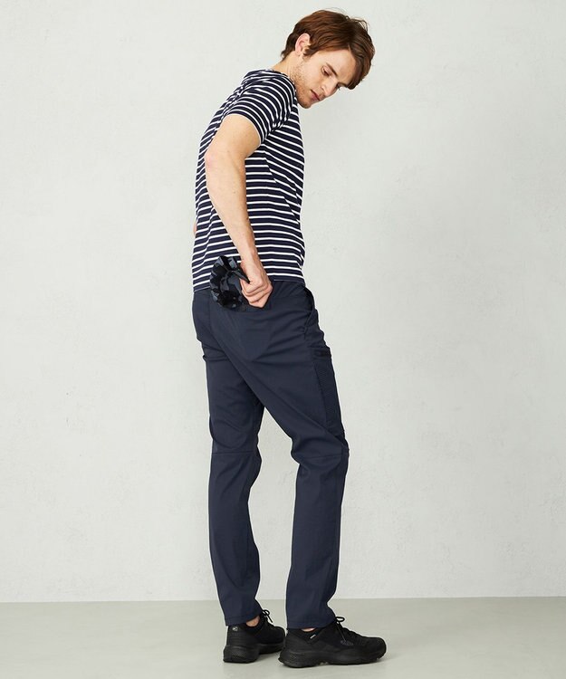 JOSEPH ABBOUD MOUNTAIN 【UNISEX】ギザンティ天竺ボーダー Tシャツ ネイビー系2