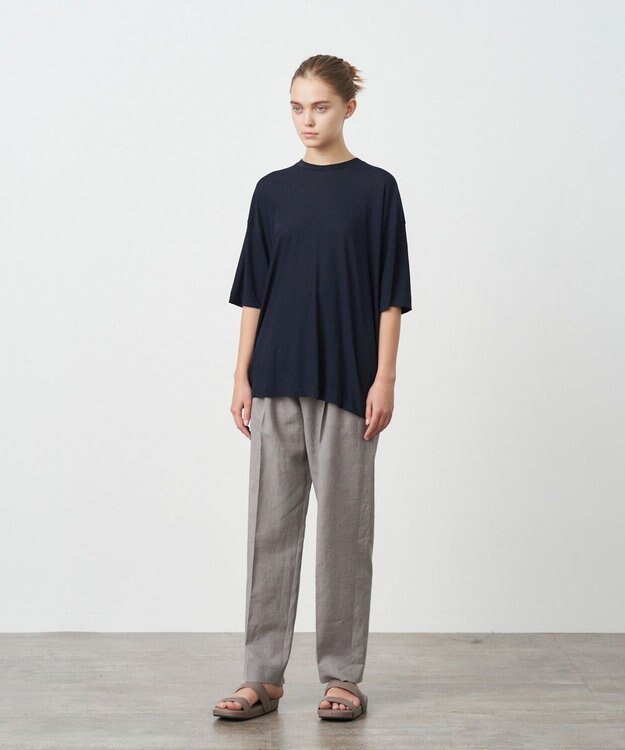 ATON 60/- FRESCA | オーバーサイズ S/S Tシャツ NAVY