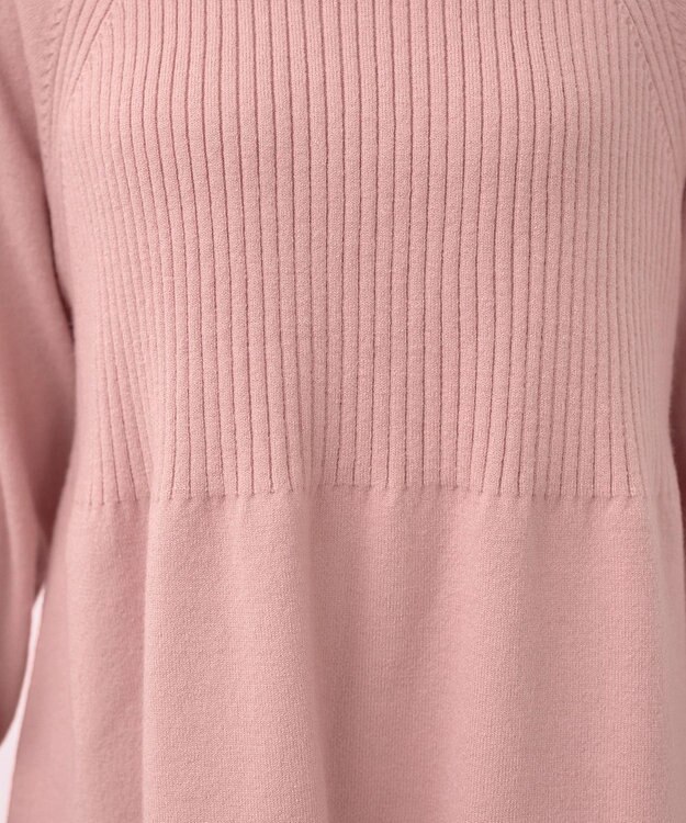Tiaclasse 【新色追加・洗える】ミドルリブニットチュニック ピンク