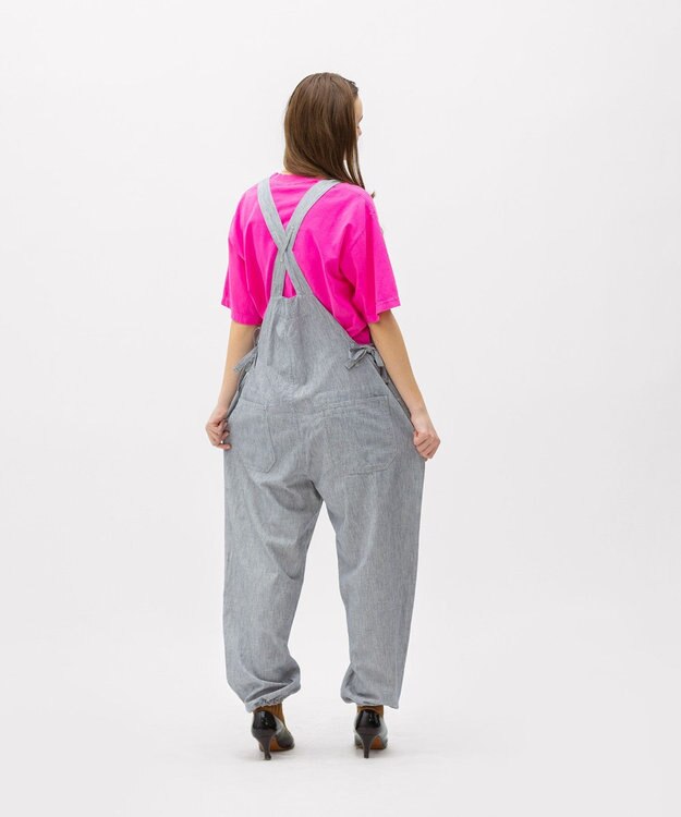 LENO LIGHT HICKORY SALOPETTES / ヒッコリーサロペット WHITE STRIPE