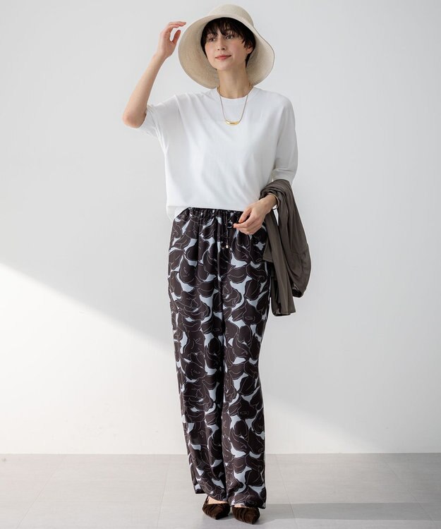 23区 S 【洗える】レーヨンポリエステルストレッチ ドルマン ニット ホワイト系