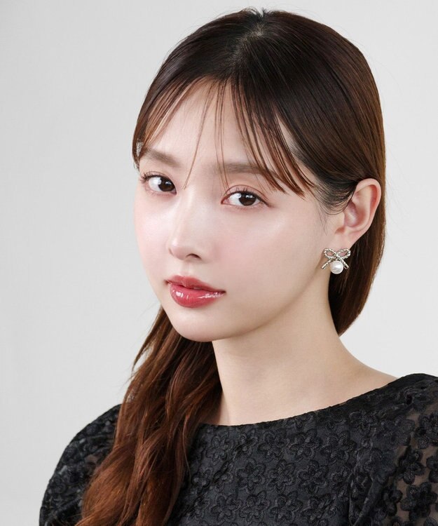 TOCCA PROMISE PEARL RIBBON EARRINGS イヤリング シルバー系