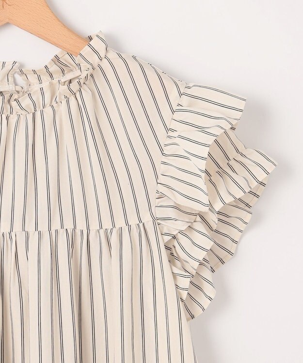 組曲 【WEB限定】ナイロンレーヨン チュニック ブラウス エクリュベース系1