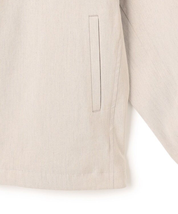23区 リネンレーヨンストレッチ ノーカラー ブルゾン ベージュ系