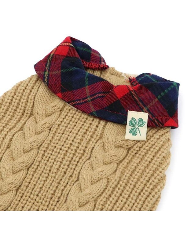 PET PARADISE ペットパラダイス 襟付ニットベスト 小型犬 ベージュ