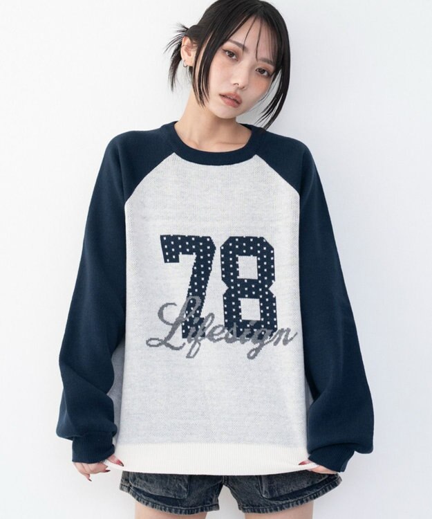 WEGO グラフィックニットプルオーバー 柄8