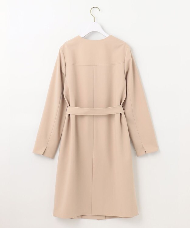 ANY SIS ノーカラーロングテロンチ コート ベージュ