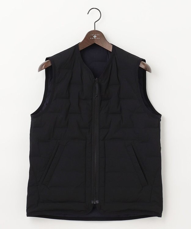 JOSEPH ABBOUD MOUNTAIN 【UNISEX】リバーシブルストレッチ ダウンベスト ネイビー系