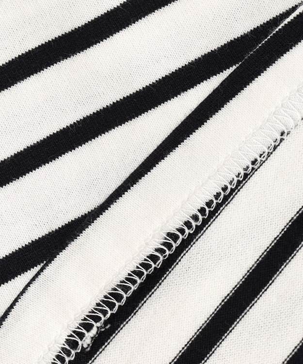 ANY KIDS 【チェリーベリーシリーズ】刺繍 ブラウス ホワイト×ブラックボーダー