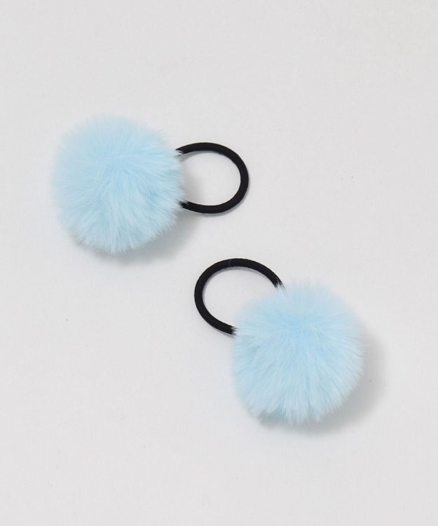 WEGO L2Pポンポンヘアゴム サックス