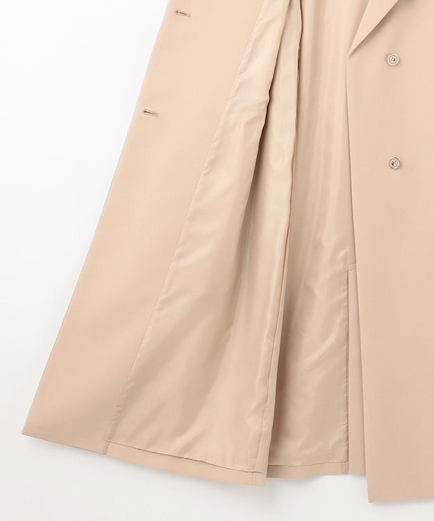 ANY SIS ノーカラーロングテロンチ コート ベージュ