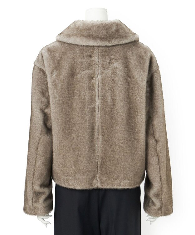 23区 L 【GOLD LABEL】ECOPEL フォギーカラー ファーブルゾン ライトグレー系