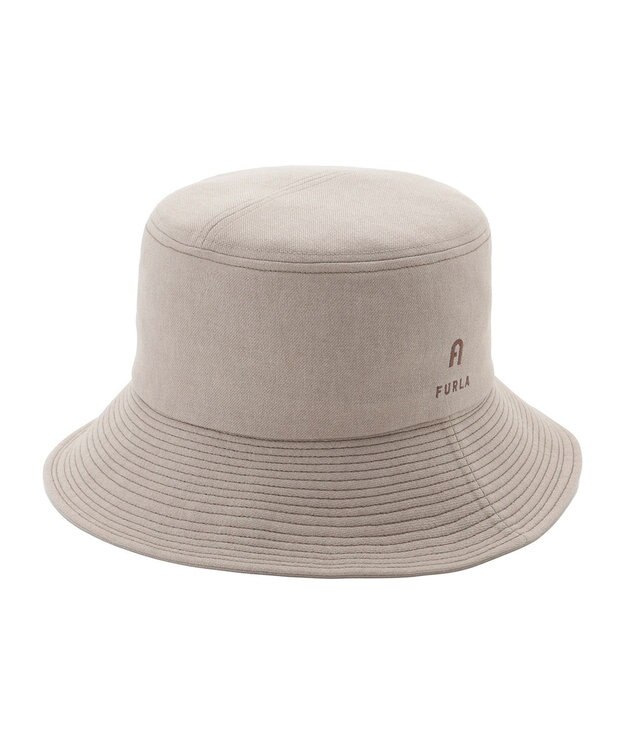 MOONBAT 【洗える】FURLA(フルラ) 中つば平天ハット UV 日本製 モカブラウン