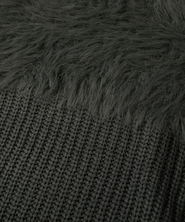 Green Parks ・Ｐｅｔｉｔ　Ｆｌｅｕｒ　シャギーキリカエニット Charcoal Gray