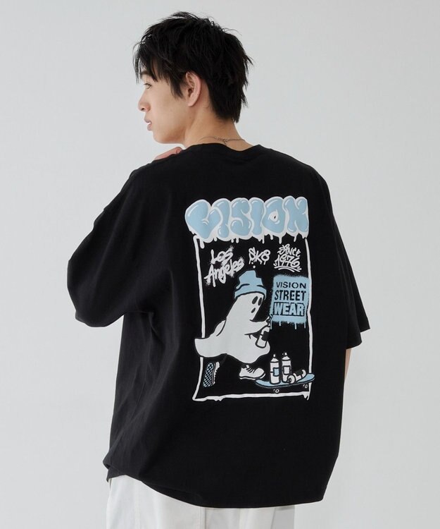 WEGO 【ユニセックス着用ITEM】別注VISIONグラフィックT（SS） ブラック